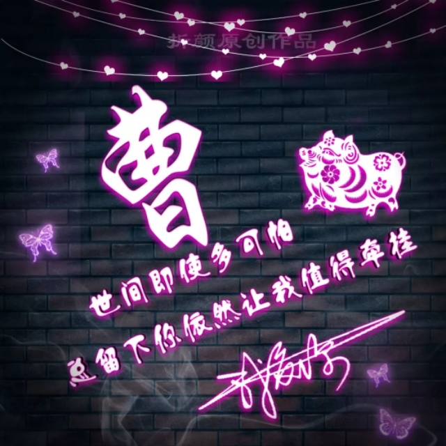 方姓氏荧光头像大全,姓氏头像程姓12生肖微信精美头像