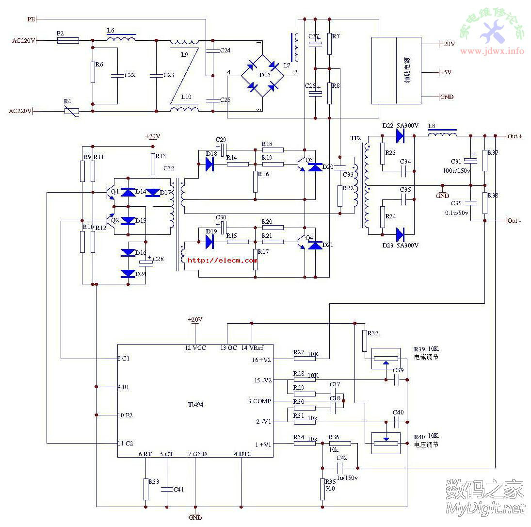 闲置的台式机电脑电源别扔了,老式台式机电脑电源改可调电源
