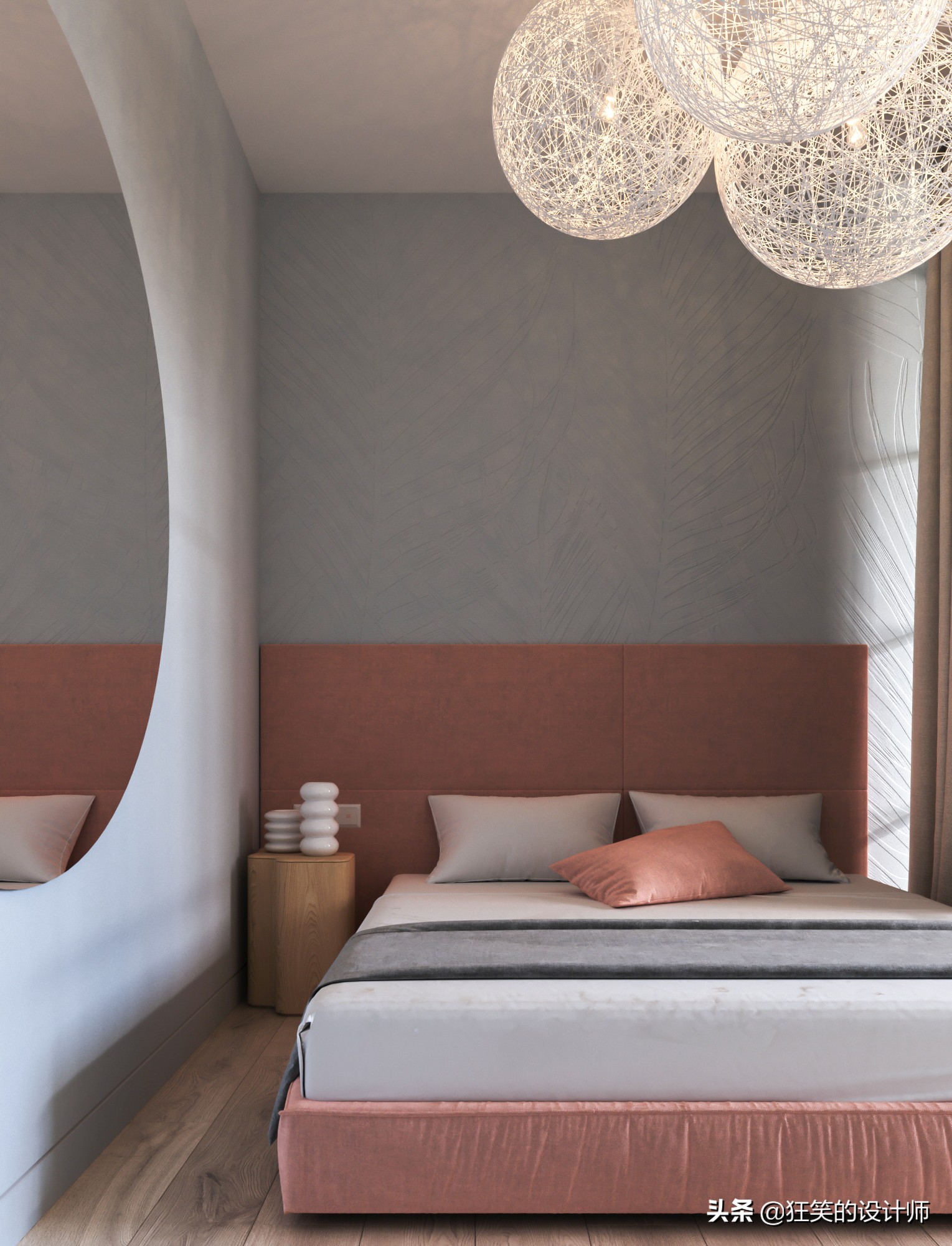 45平两居室设计效果图,45平米打造两室一厅