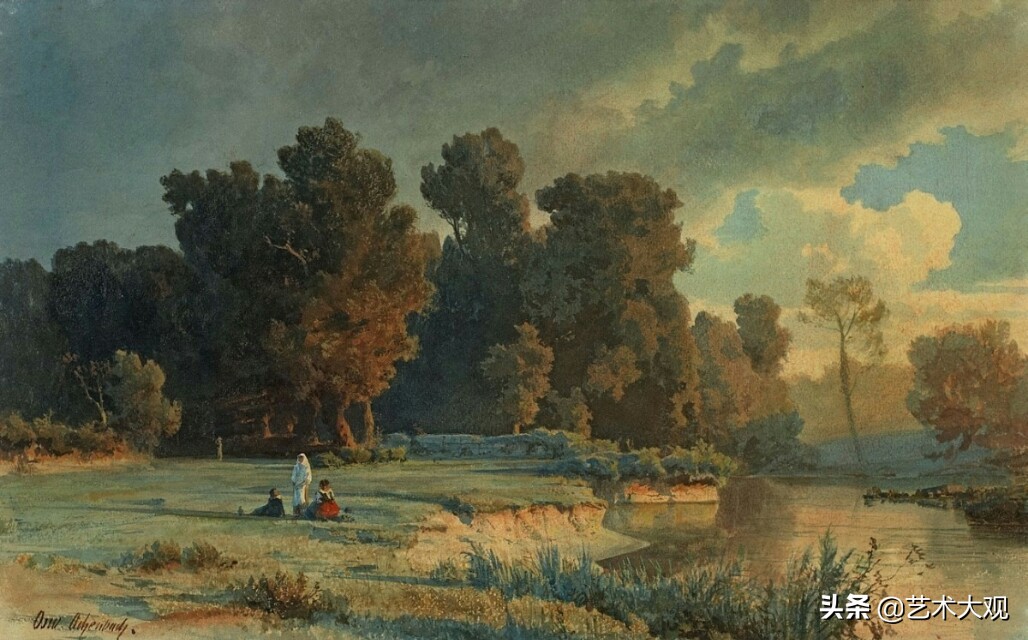 欧洲古典风景油画作品欣赏,德国古典画家风景油画作品