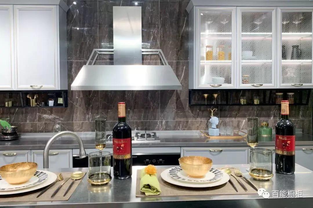 全屋定制百能不锈钢橱柜,全套不锈钢高端橱柜设计