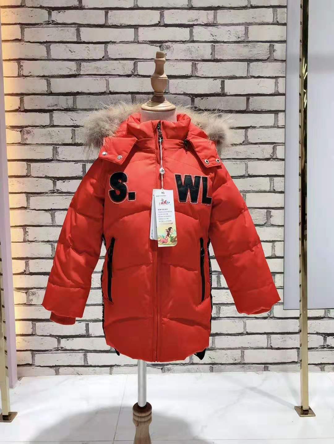 大风车小童加厚羽绒服,大牌尾货羽绒服童装