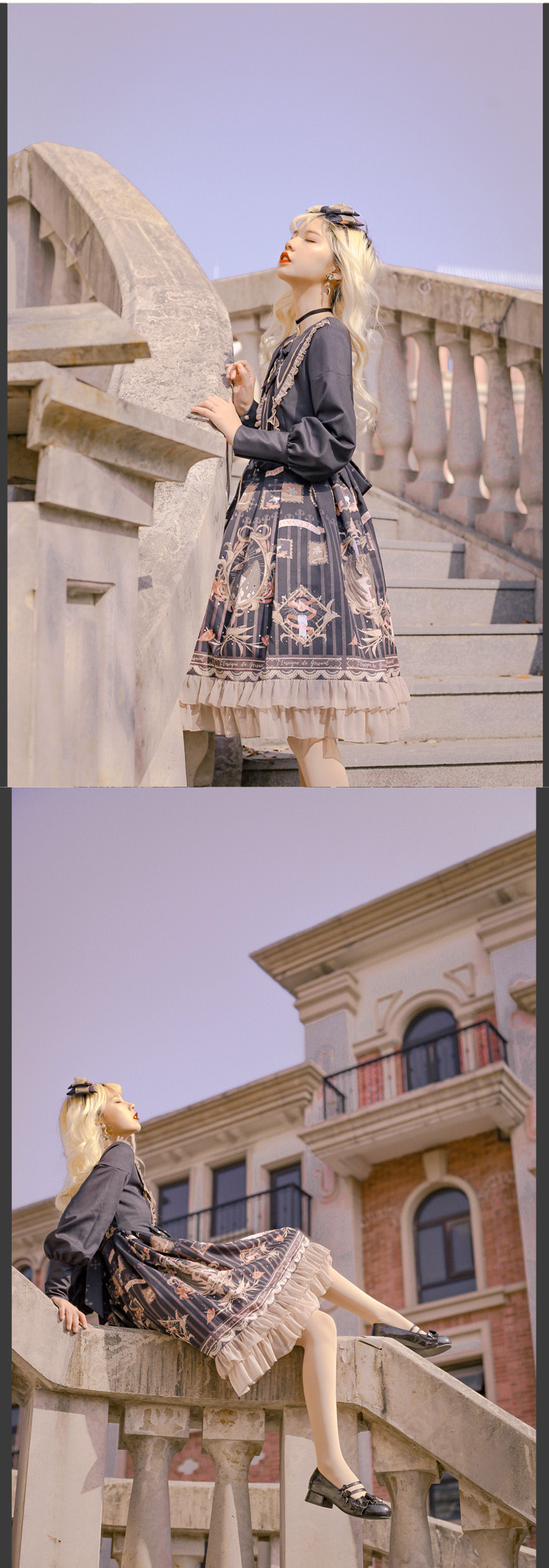 lolita暗黑画集,lolita绢花伞