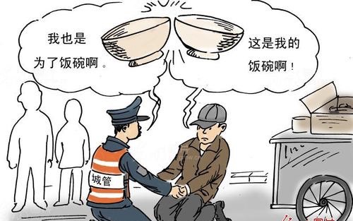 城管制止打人视频,城管理发店打人