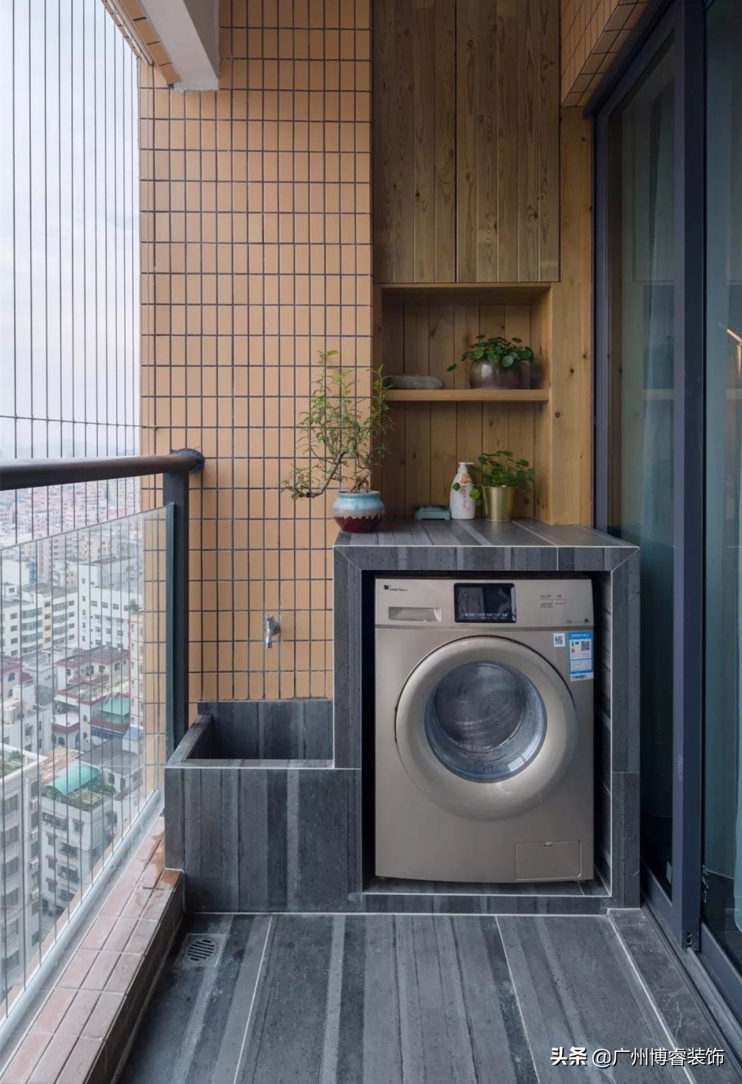 阳台悬空洗手台加拖把池,阳台洗手盆和拖把池一体