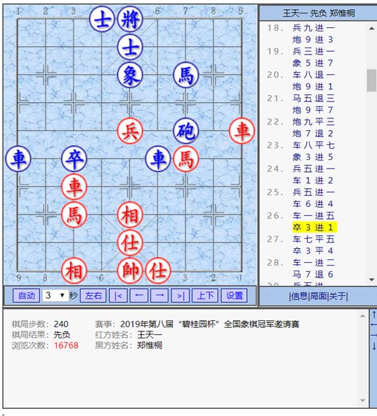 郑惟桐王天一快棋赛,郑惟桐最新象棋快棋