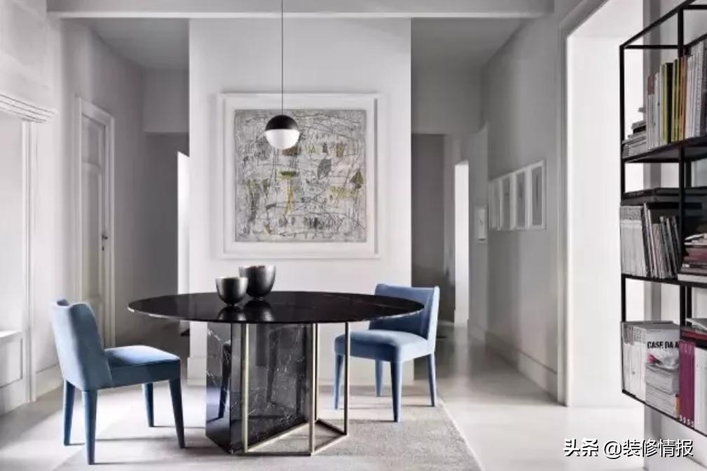 轻奢大理石餐桌推荐,别致的天然大理石餐桌