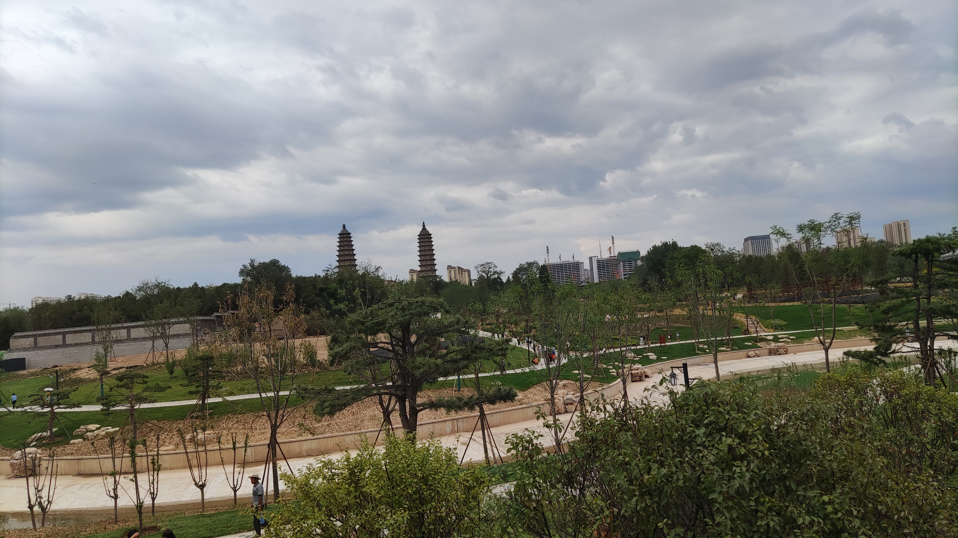 太原双塔公园游览图,太原双塔附近玩的地方