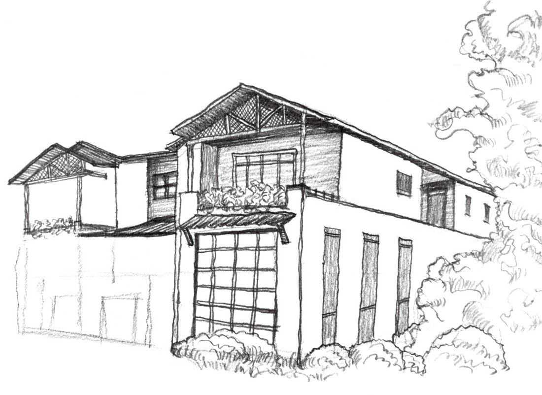 速写建筑入门基础画图片,速写画房子初学者入门教程