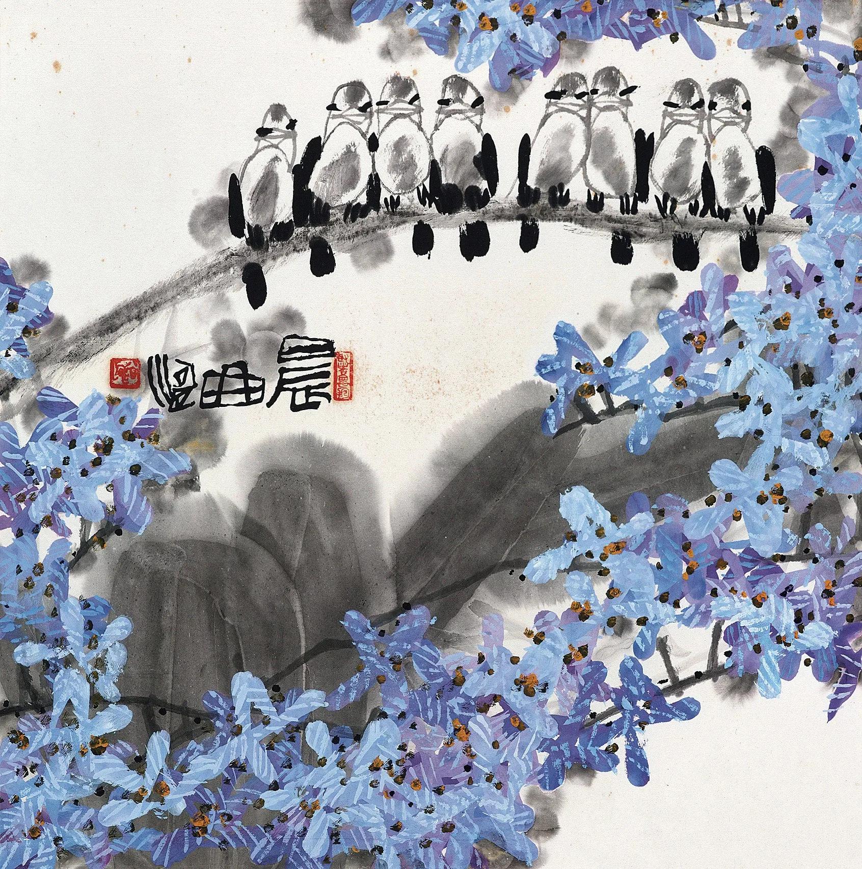 一团墨渍，几组干笔，尚涛的大写意非同凡响