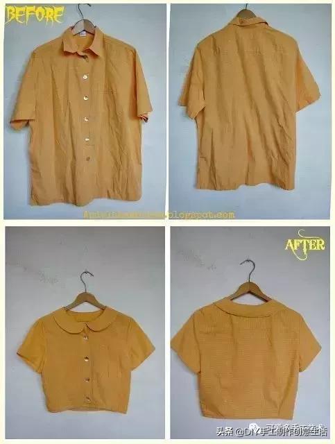 闲置的旧衣服,夏天旧衣服改造露肩衣