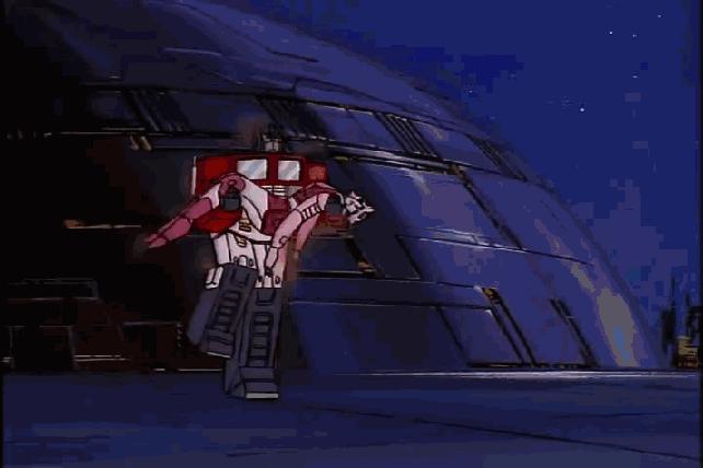 擎天柱领袖之证中的高光时刻,擎天柱第一部登场时的样子