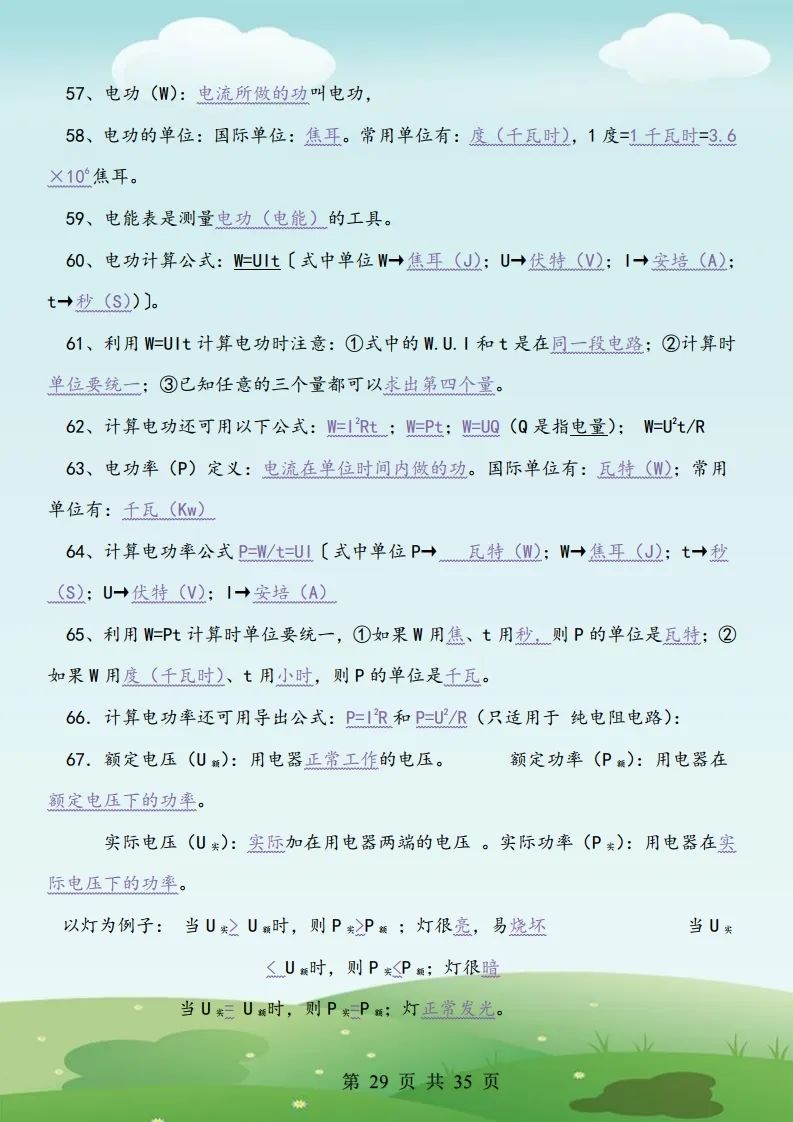 初三的物理电学知识点记忆口诀,初三物理的学习方法和技巧