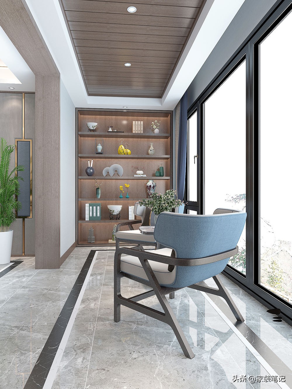 160平方新中式装修风格全屋效果图,160平复式两层装修效果图新中式