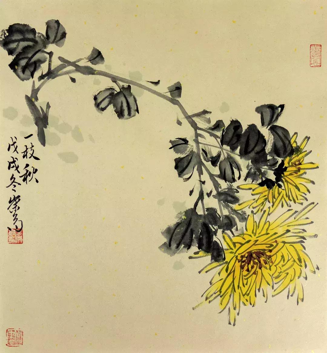 梅兰竹菊国画中的山石画法,梅兰竹菊国画写意教学视频