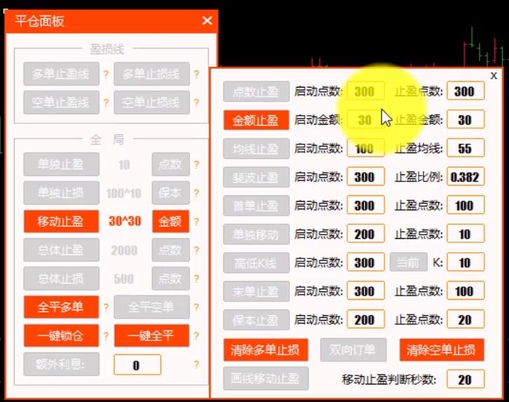 移动止损止盈指标公式,止盈和移动止盈