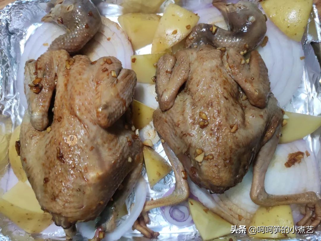 “一鸪顶九鸡”,烤箱蜂蜜鹧鸪,金黄焦脆,鲜嫩多汁,吃了还想吃