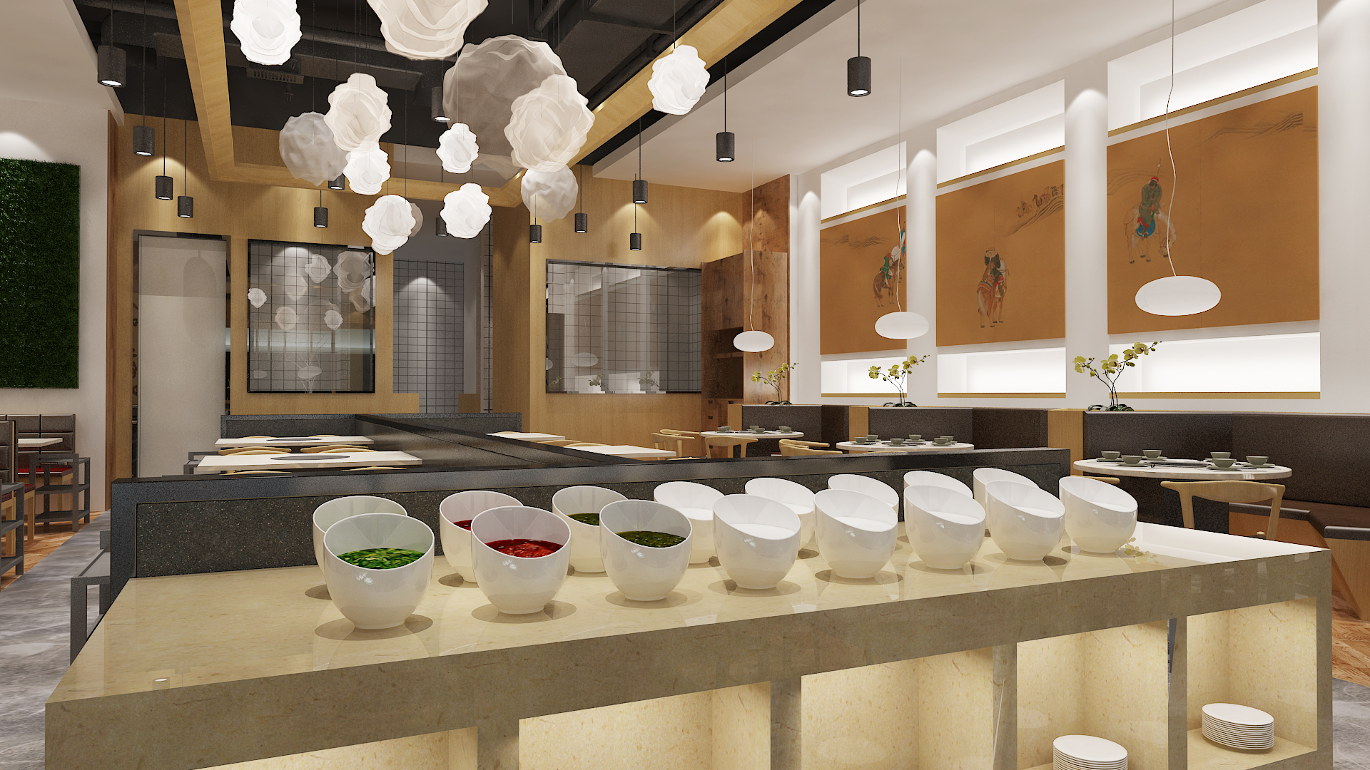 火锅店烧烤店设计分享,自助烤肉火锅店设计