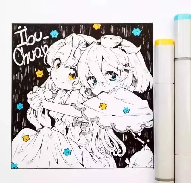 马克笔动漫上色教程q版,动漫手绘马克笔上色教程