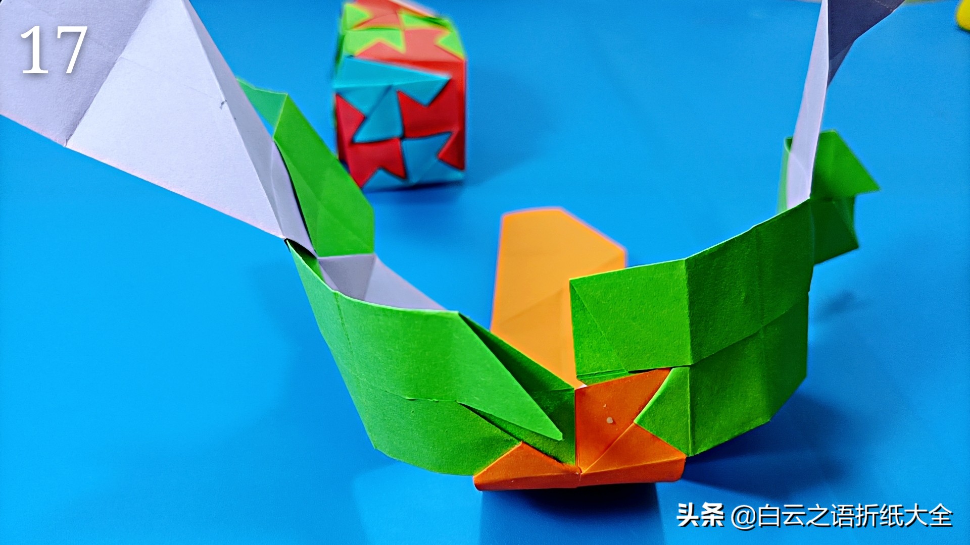 折纸可以变大变小的球,折纸魔术球变盒子