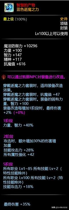 dnf85级史诗装备表,dnf85史诗防具升级为100史诗