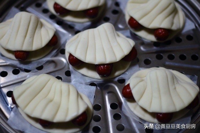 大枣花馒头好看又简单花样做法,花样枣花馒头的新做法