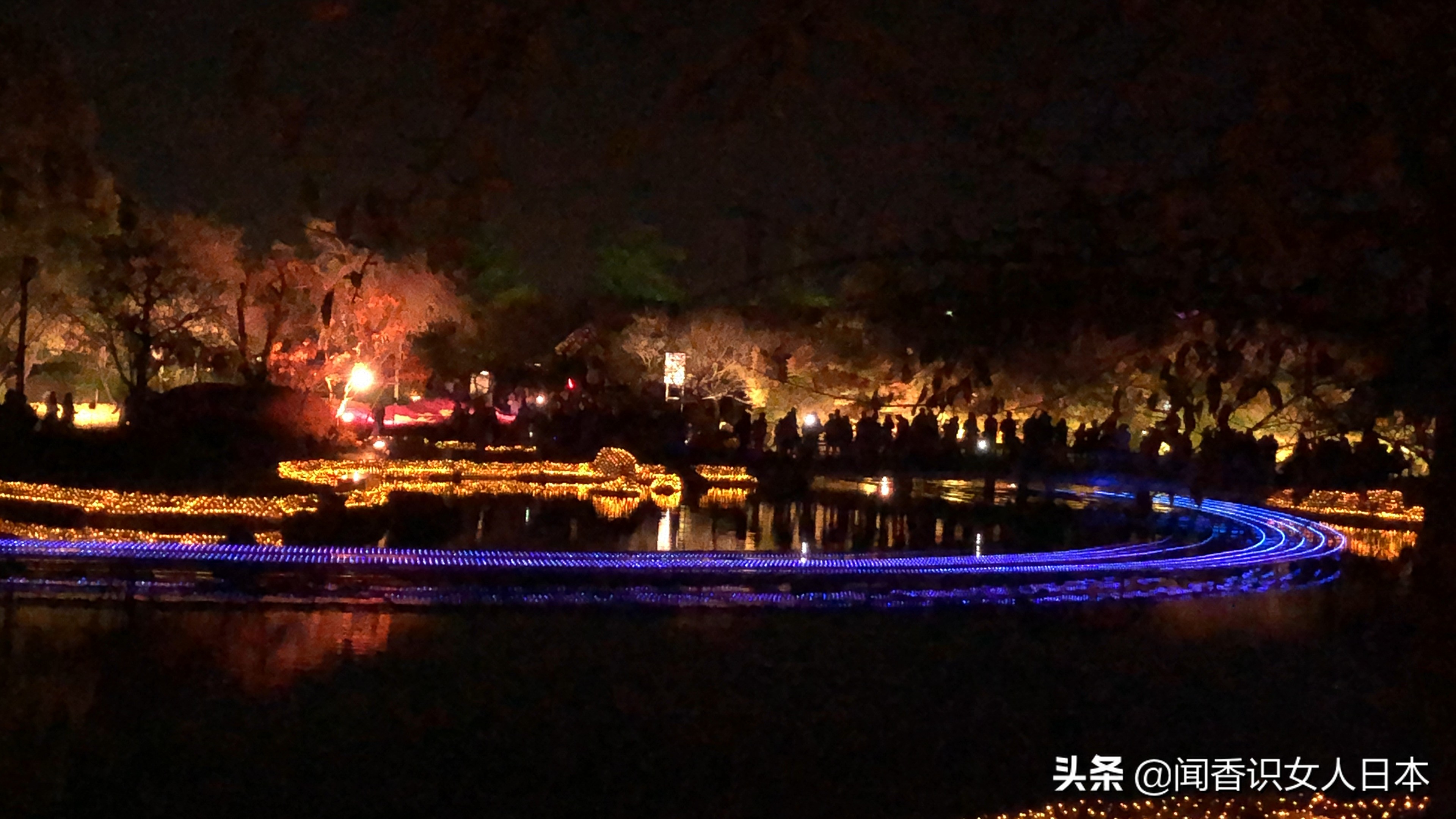 日本最美夜景,日本最美水上光影隧道