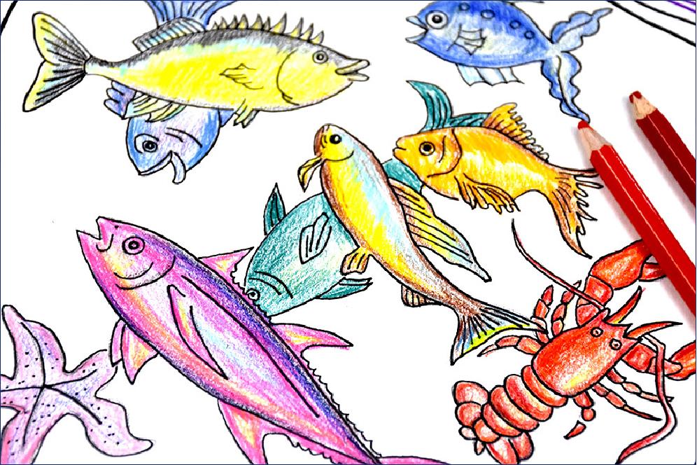 儿童创意画彩铅7-10岁教学,儿童画6-7岁彩铅入门风景