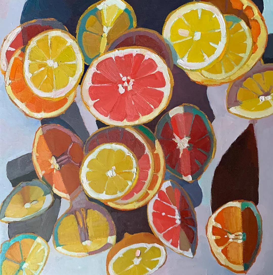 充满光感，秀色可餐的水果绘画