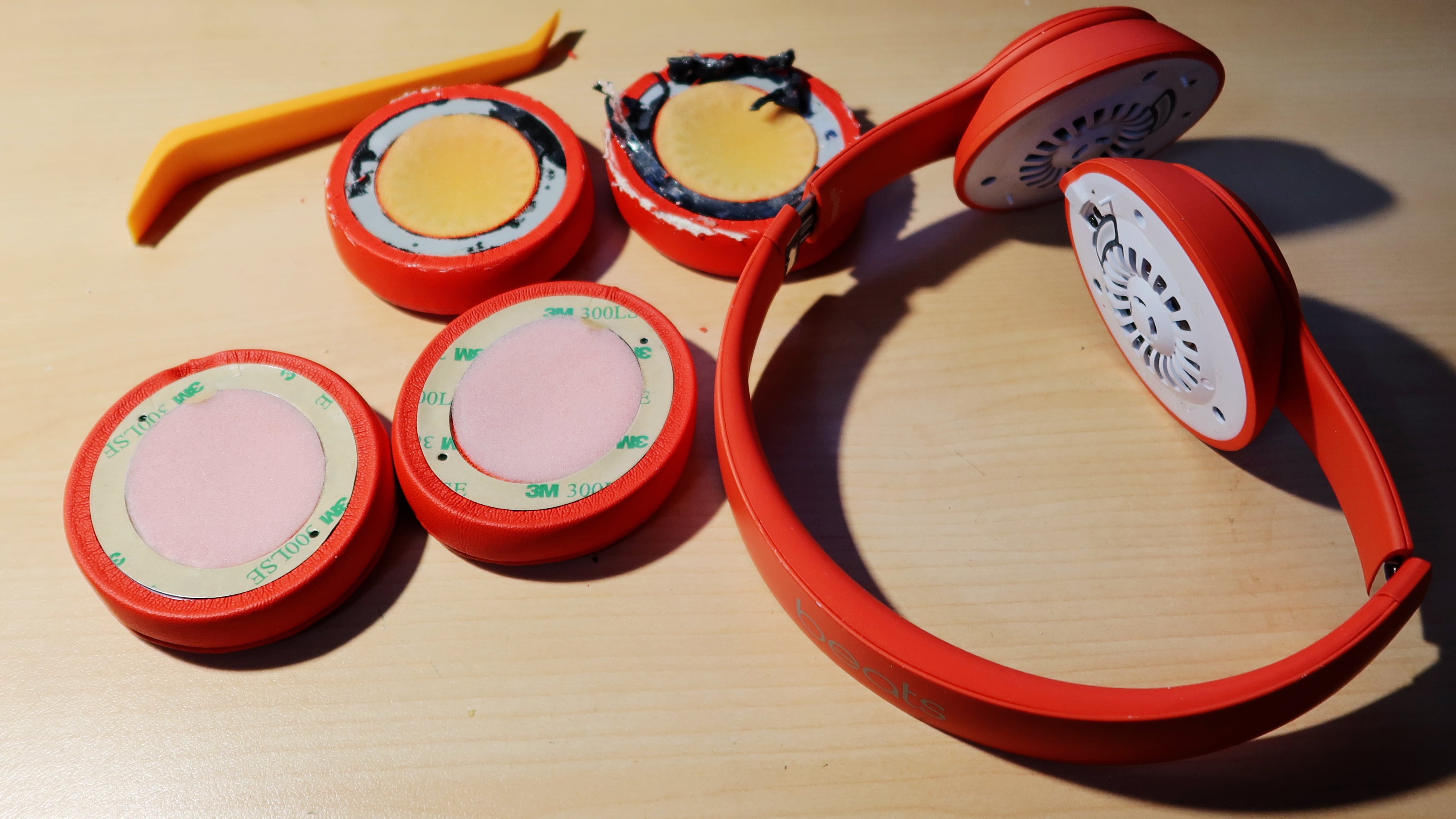 修复头戴式耳机的耳罩,solo3耳机套更换紫色