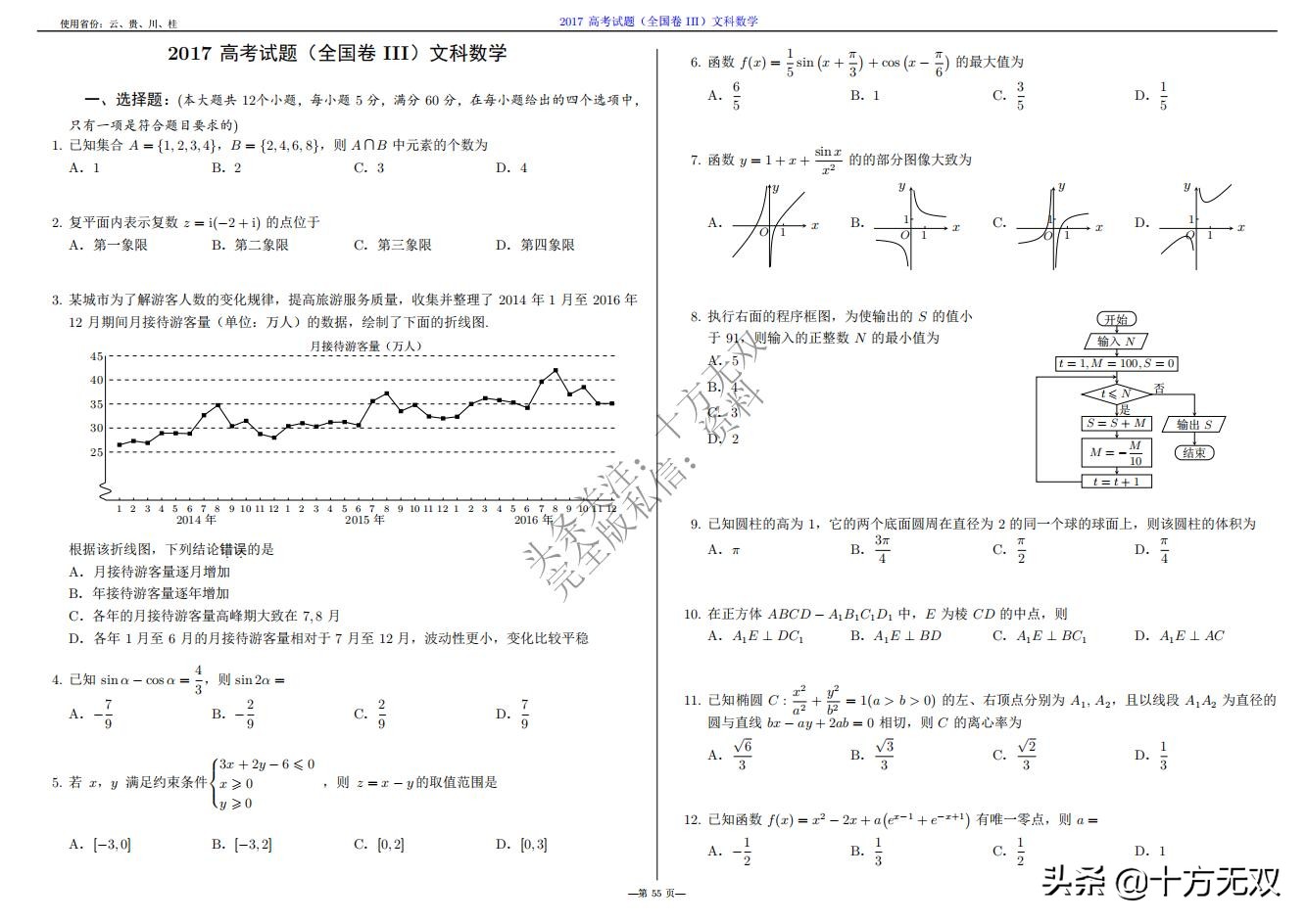 2023年高考数学试卷真题全国乙卷,2019高考真题数学全国卷二卷