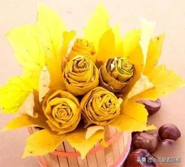 手工树叶简单,落叶手工作品树叶小动物