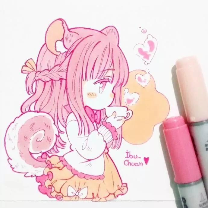 画画动漫人物马克笔手绘教程古风,画动漫马克笔全套