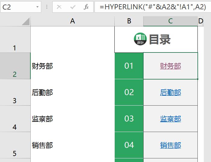 如何在excel中创建目录,如何创建excel表目录