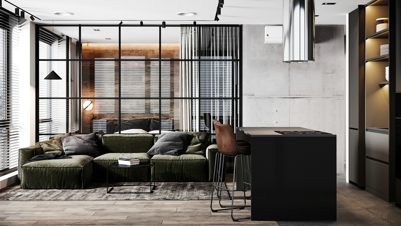 在这个68㎡的时尚家,玻璃才是主角