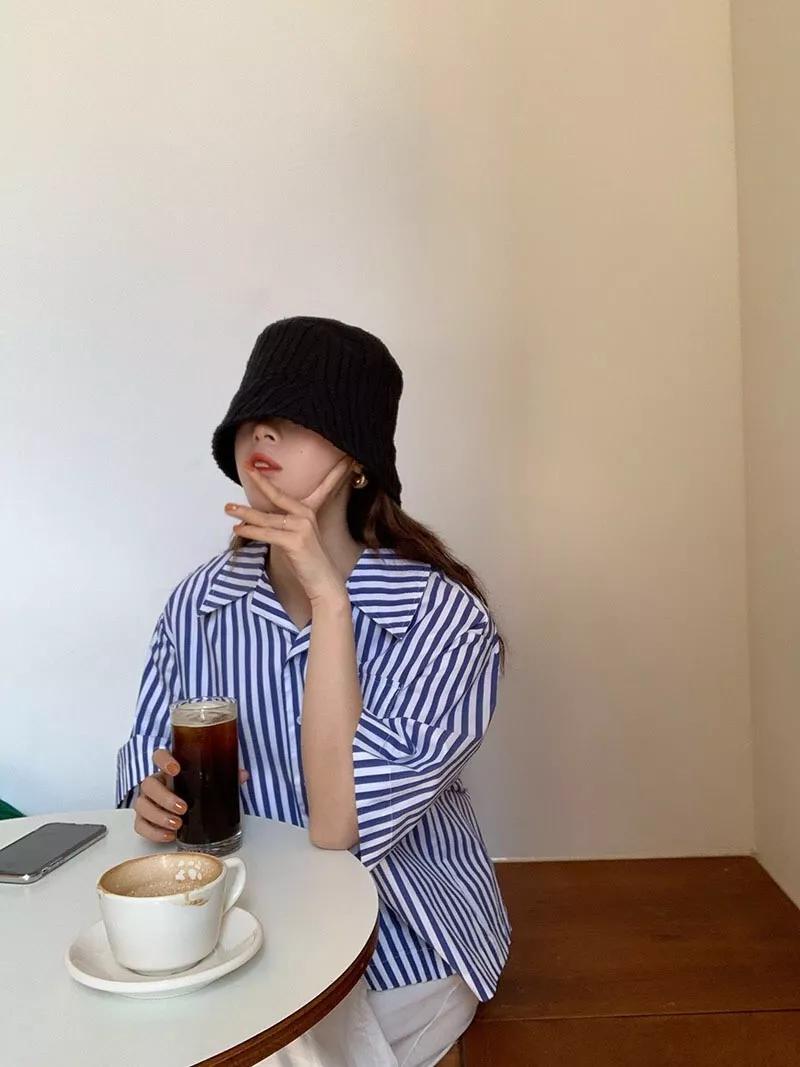 显脸小短发渔夫帽,适合短发的渔夫帽