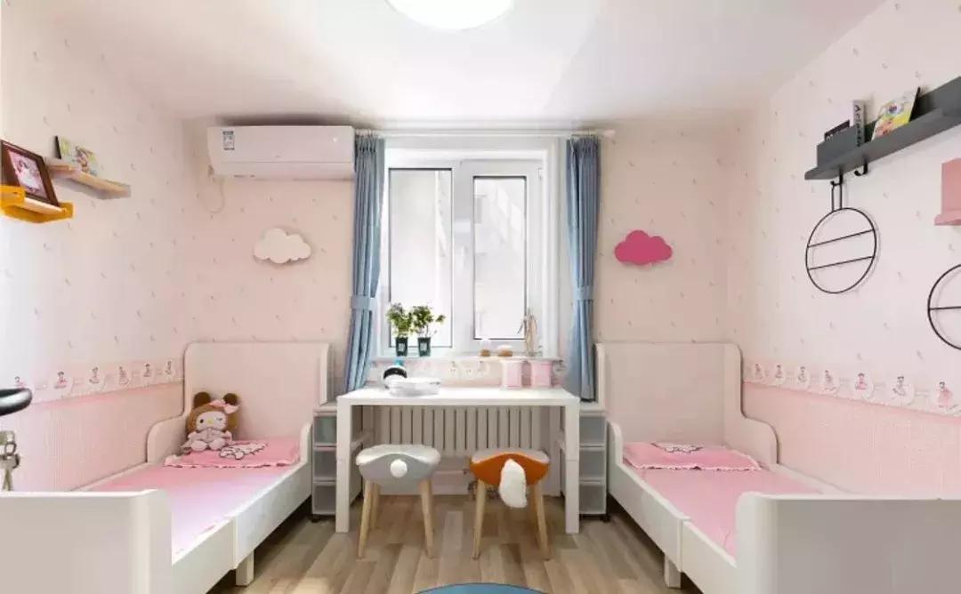 两个宝宝卧室两张单独床,两个女儿房间怎么放两张独立的床