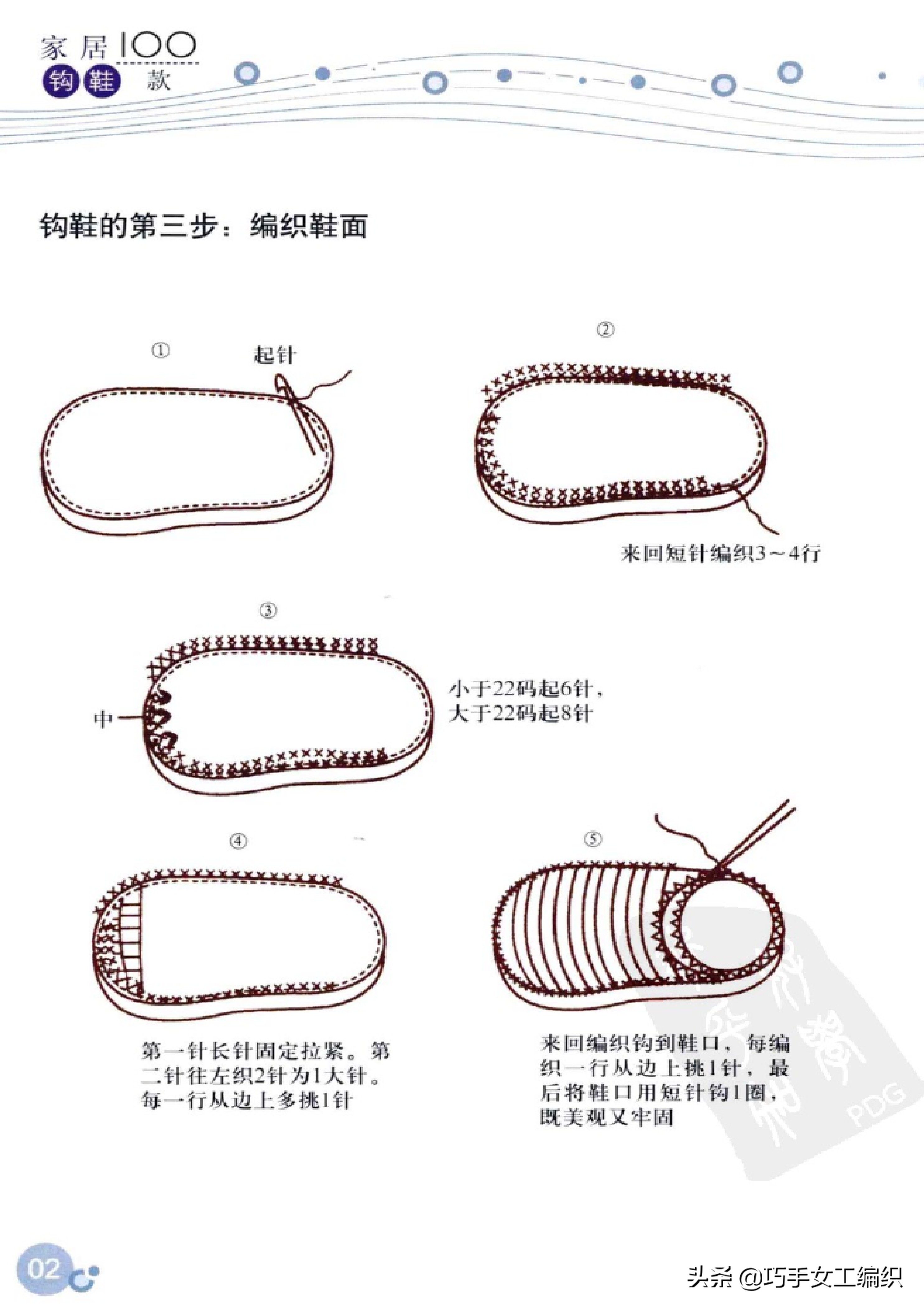 手工钩毛线拖鞋图案大全视频,钩毛线拖鞋苹果图案教程视频