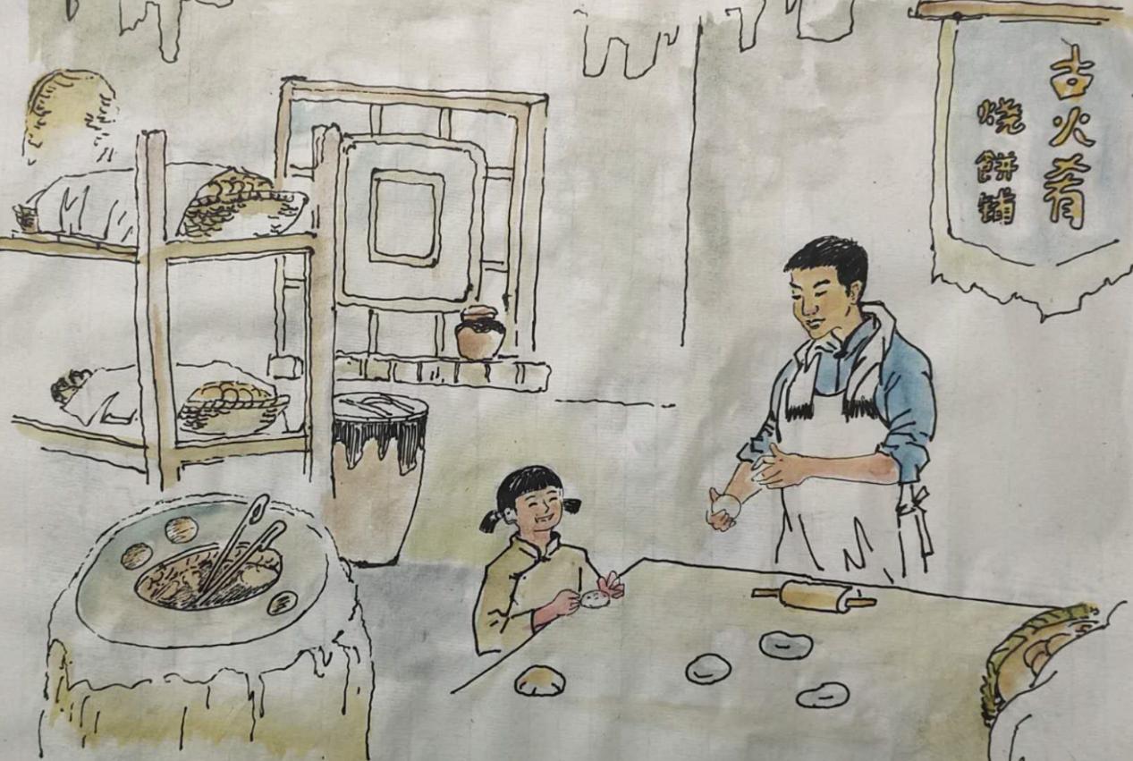 一块6个烧饼老北京酥饼,烧饼一口一个