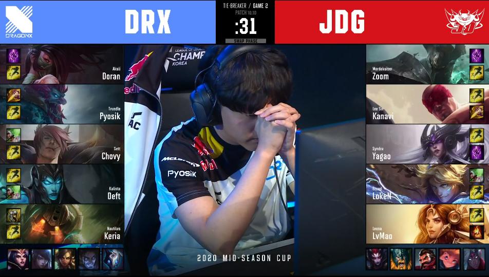 英雄联盟:Zoom铁男三杀打出气势,JDG翻盘双杀DRX,即将对阵FPX