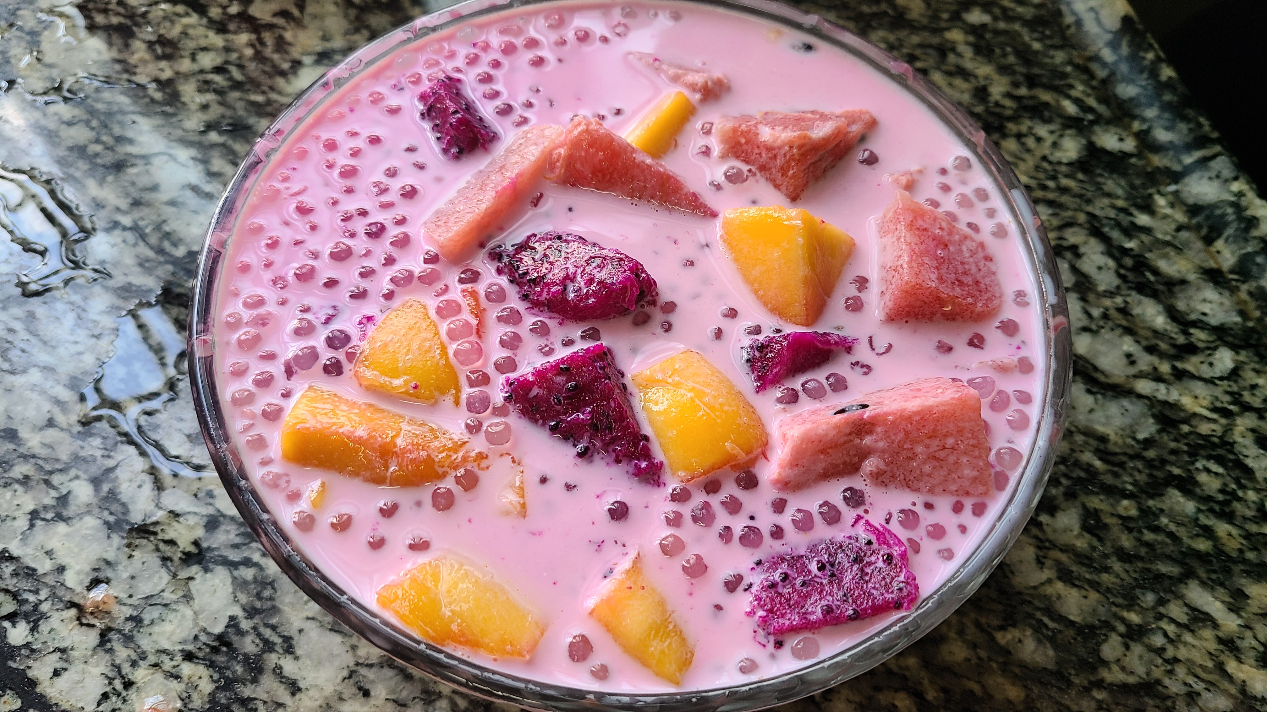 水果西米露做法热的,水果西米露夏天的味道