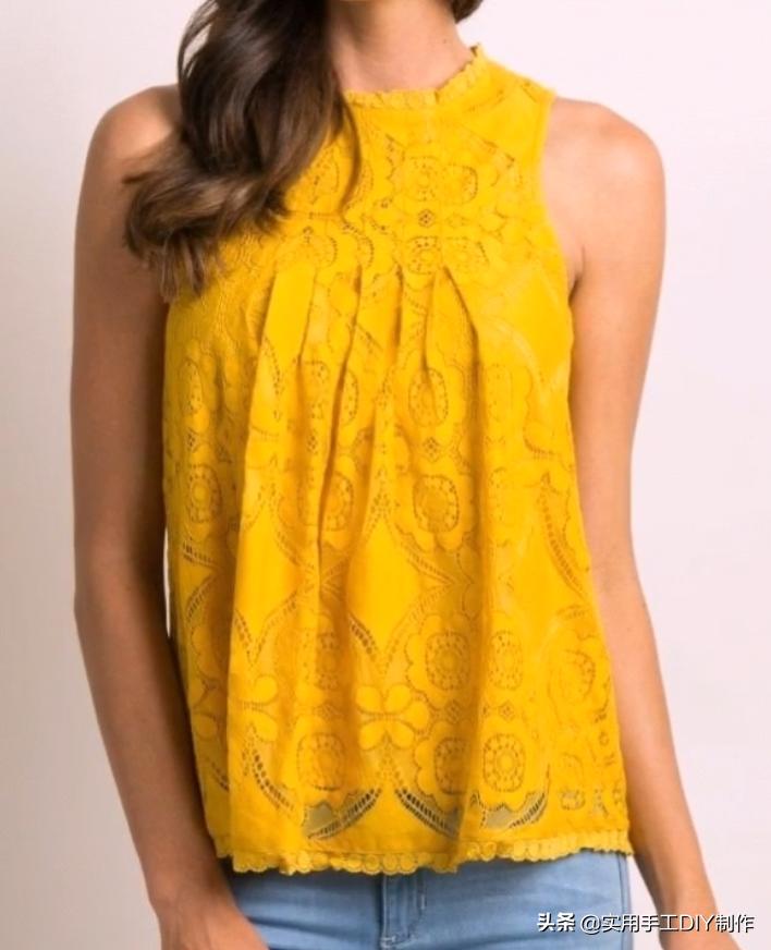 时尚原创设计蕾丝上衣,设计师款棉麻蕾丝上衣夏