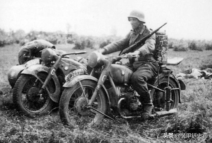 看看二战时德国的战地美团外卖，送餐员装备各型豪华摩托