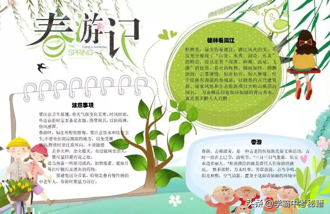 有关春季四季成语的手抄报,描写春天的成语春暖花开