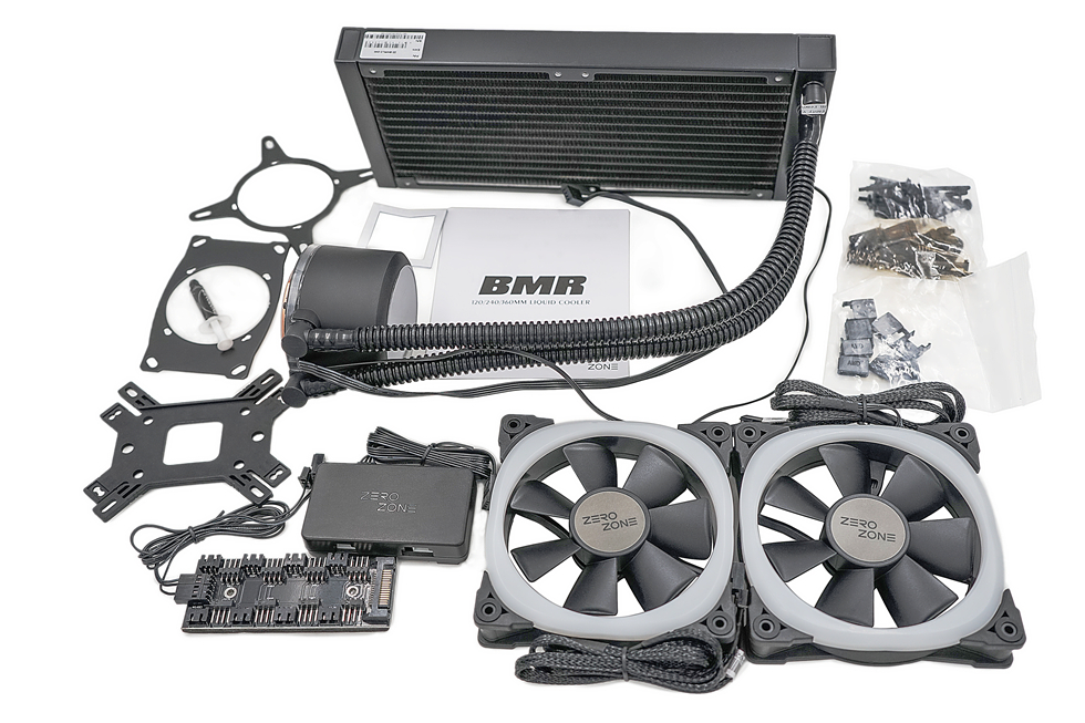 科技以灯为本,3600X+B450+BMR-24水冷+大水牛铁血战士机箱装机秀