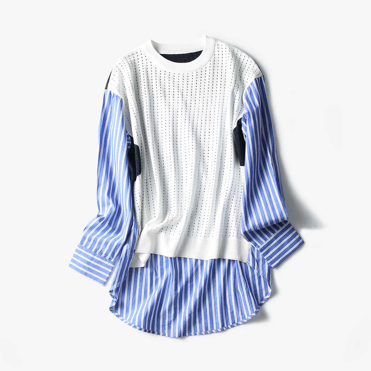 夏款洋气减龄针织衬衫,时尚减龄针织衬衫