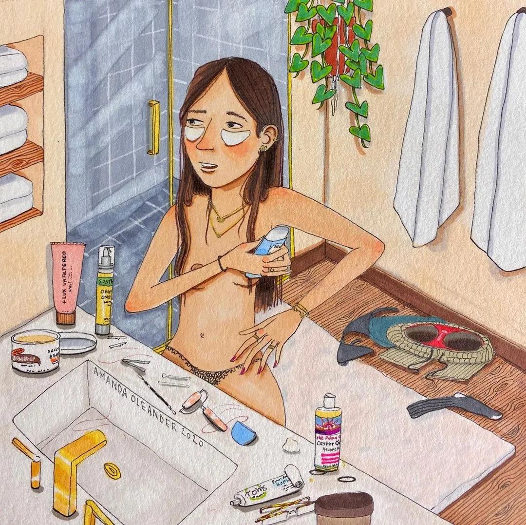 情侣两个人日常生活照片,情侣间的生活插画图片