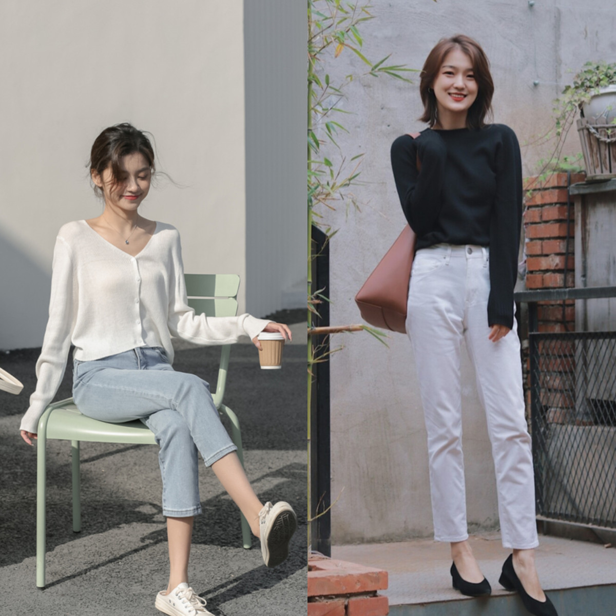 买针织衫选什么面料,焦糖色针织衫显肤色白