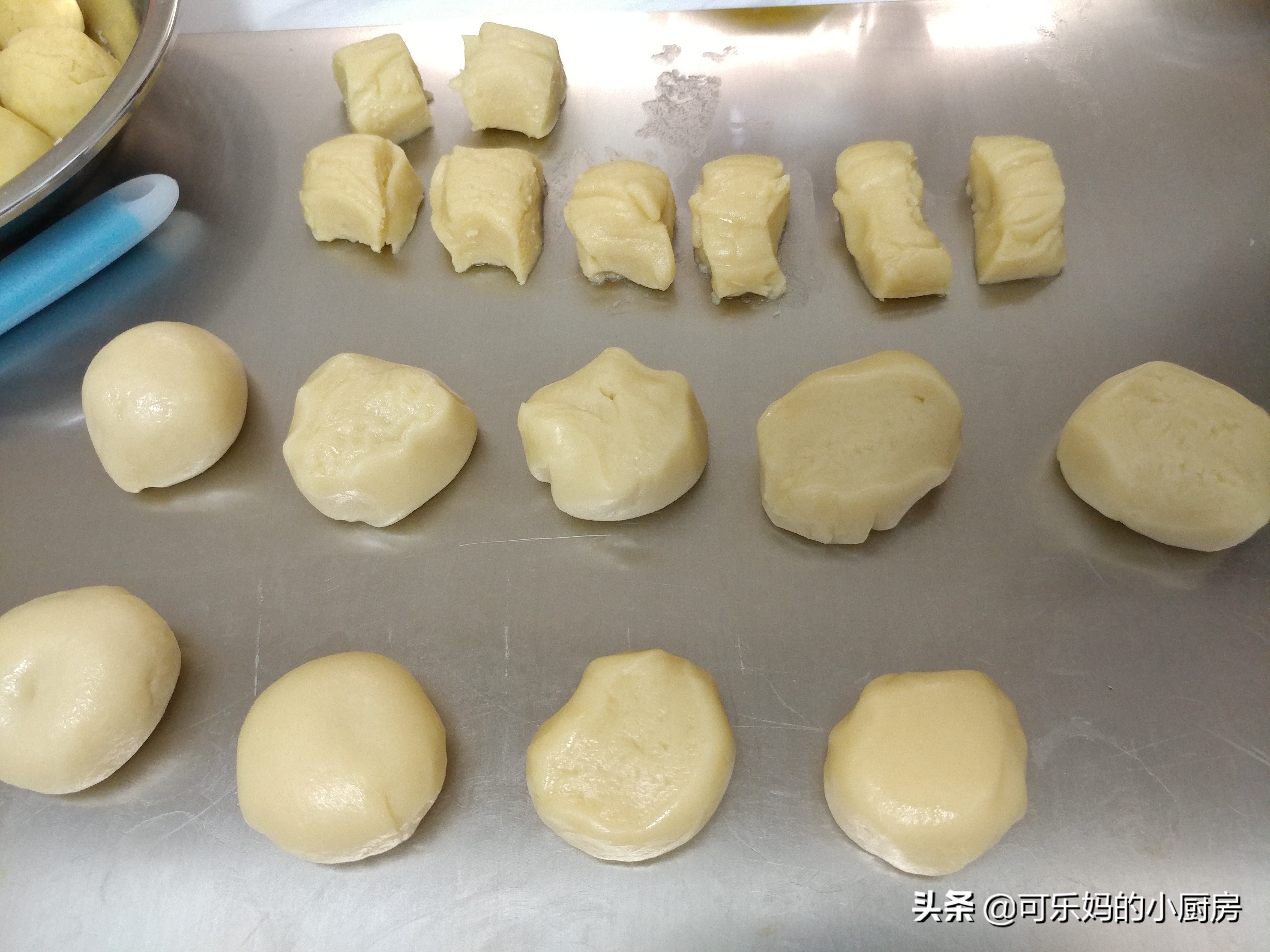 千层中式酥皮点心制作视频,蛋挞皮做绿豆酥饼