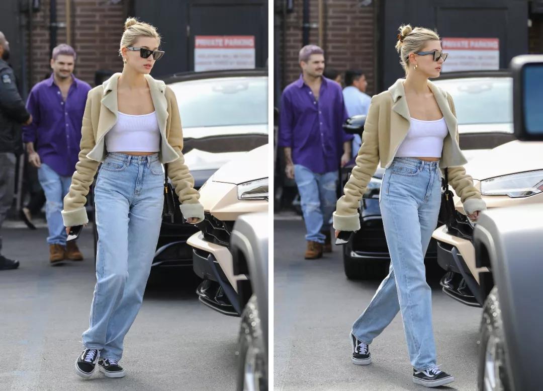 秋冬长款牛仔阔腿裤搭什么鞋好看,显瘦穿搭今年非常火的阔腿裤